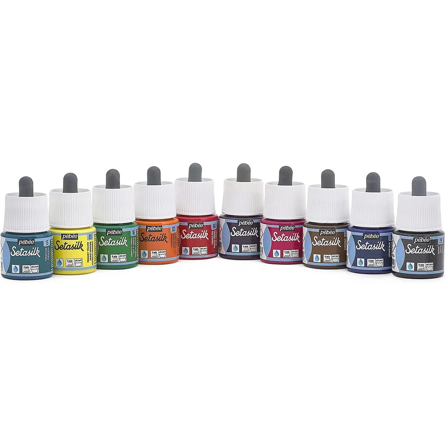 Pebeo Setasilk Painting Set Assorted Colours Set of 10 X 45ML Pebeo